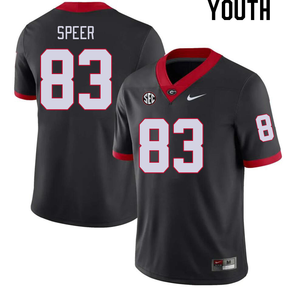 Georgia Bulldogs Youth Cole Speer #83 Black Stitched College UGA Football Jersey 23VG012AI